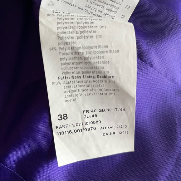 Basler Vintage Shimmer Abstract Design Blazer Purple Sz 8 - Picture 16 of 16